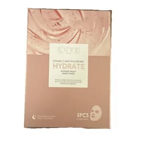 Luxe Beauty Vitamin C And Hyaluronic Acid Intense Night Hydrate Masks Pack Of 5
